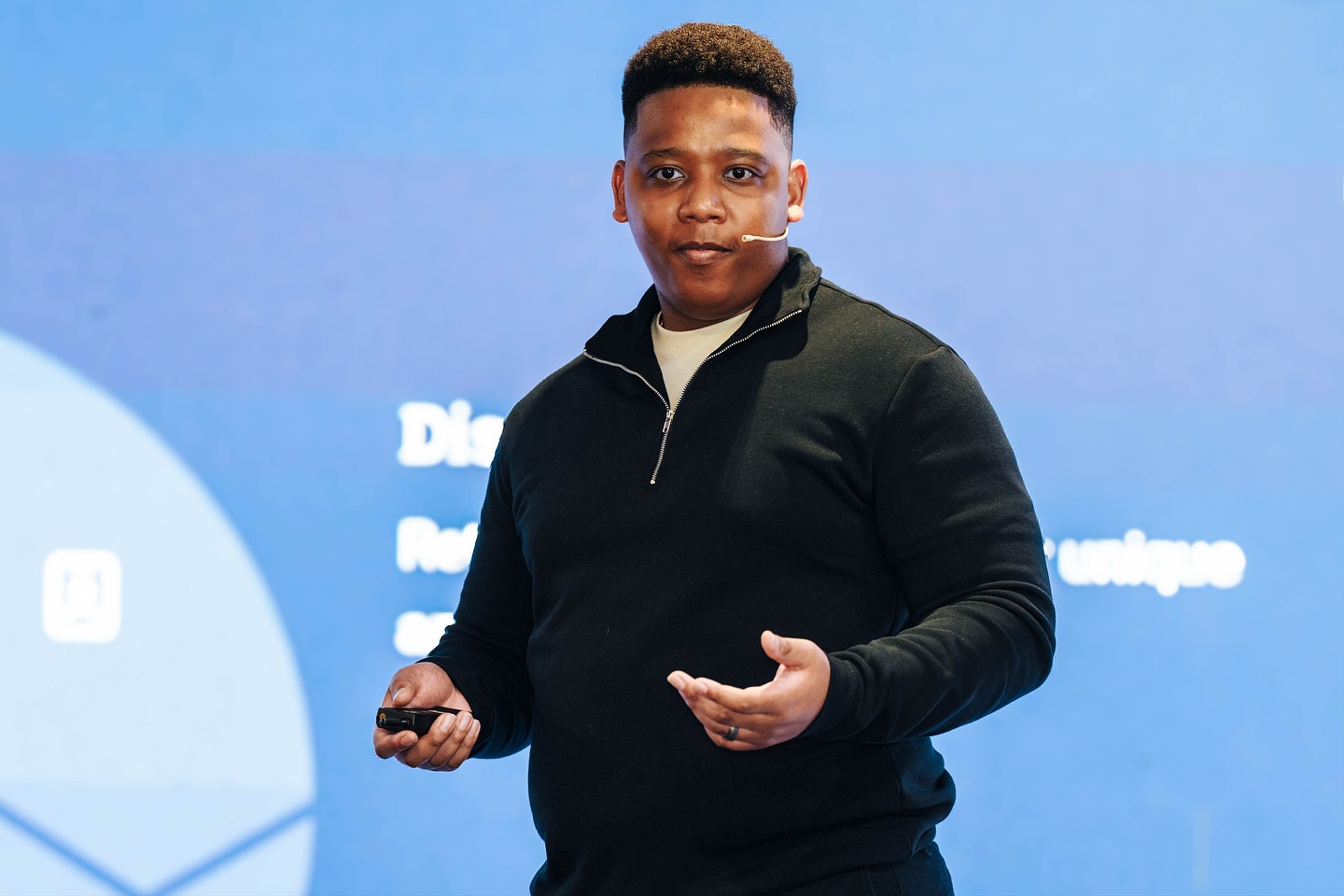 Founder of Paid Social Pros presenting on stage